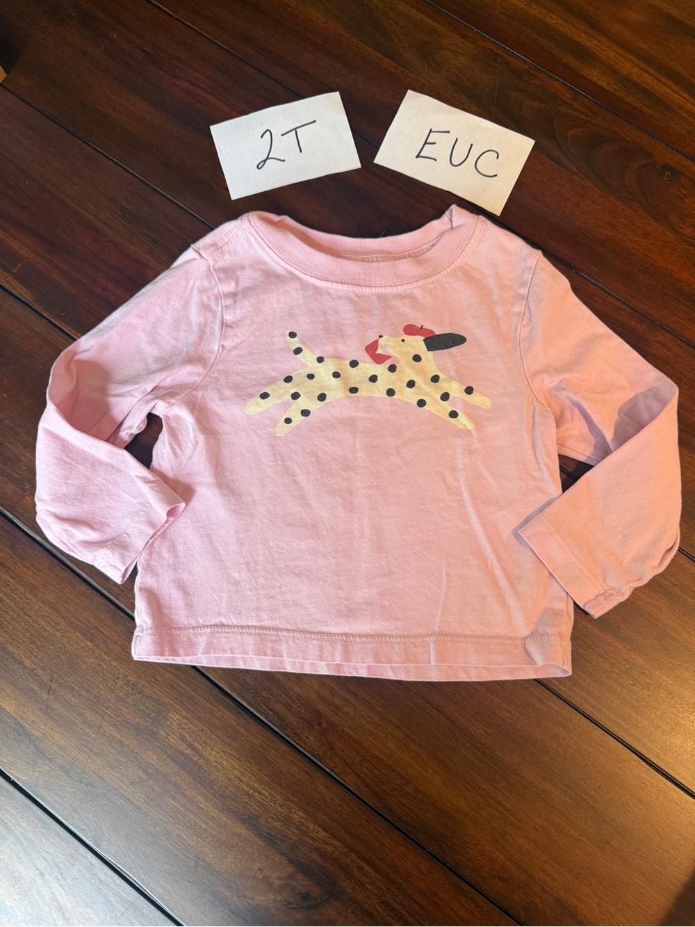 Hanna Andersson 2T Classic Fit Dalmatian Beret Tee Shirt